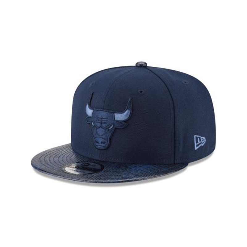 NBA Chicago Bulls Snakeskin 9Fifty Snapback (NJW1652) - Blue New Era Caps